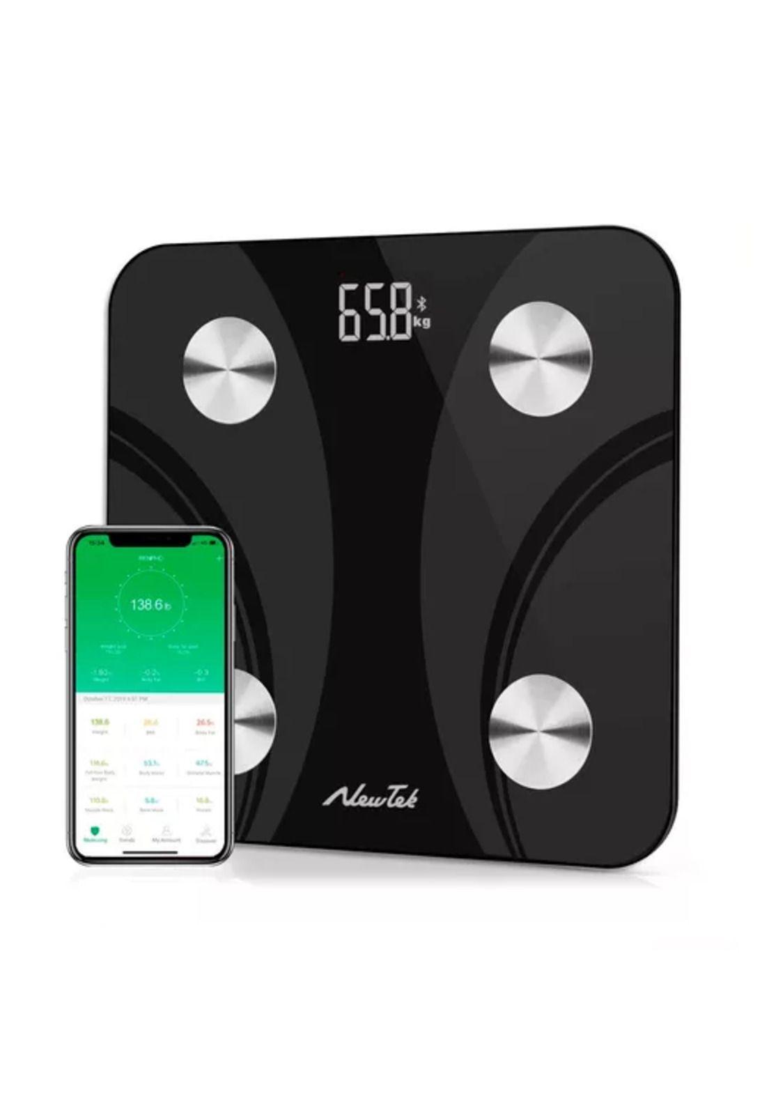 Balanza digital de baño hasta 180 kg bluetooth negra-2