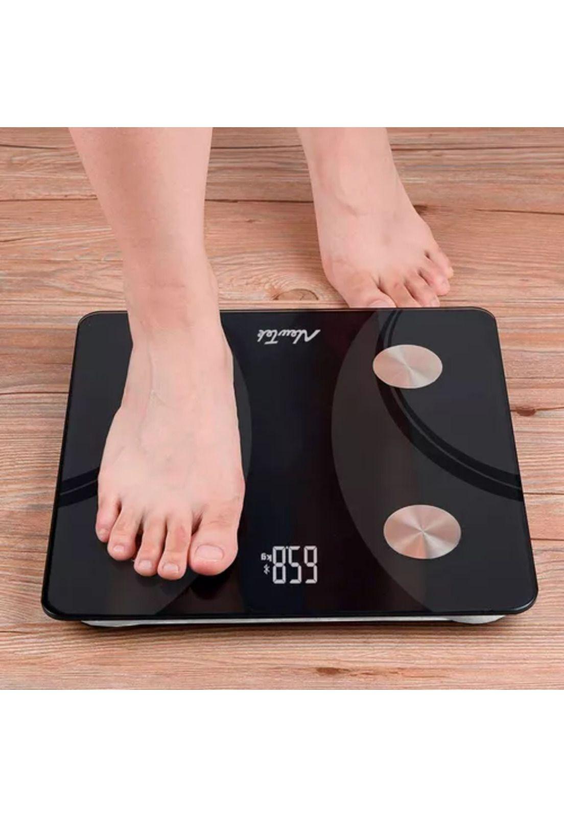 Balanza digital de baño hasta 180 kg bluetooth negra-4