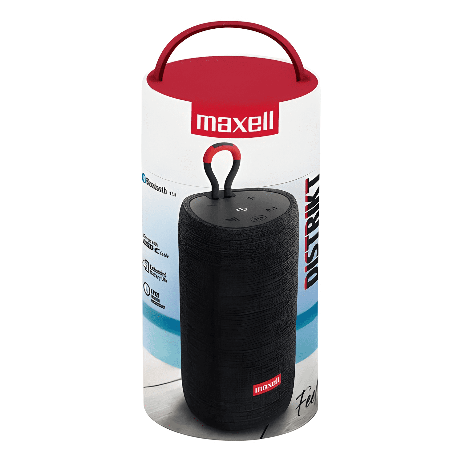 Parlante bluetooth portátil distrikt tws 7 hr Negro-1