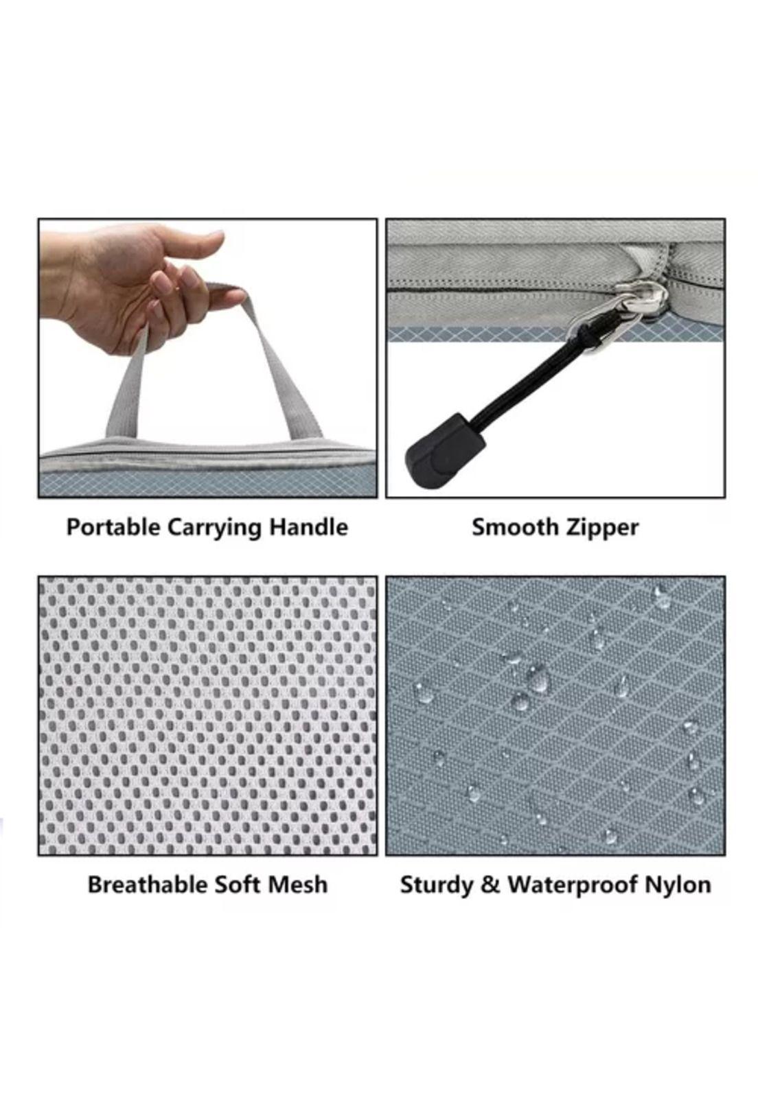 6 piezas de bolsas organizadoras de compresión para maleta, color gris-5