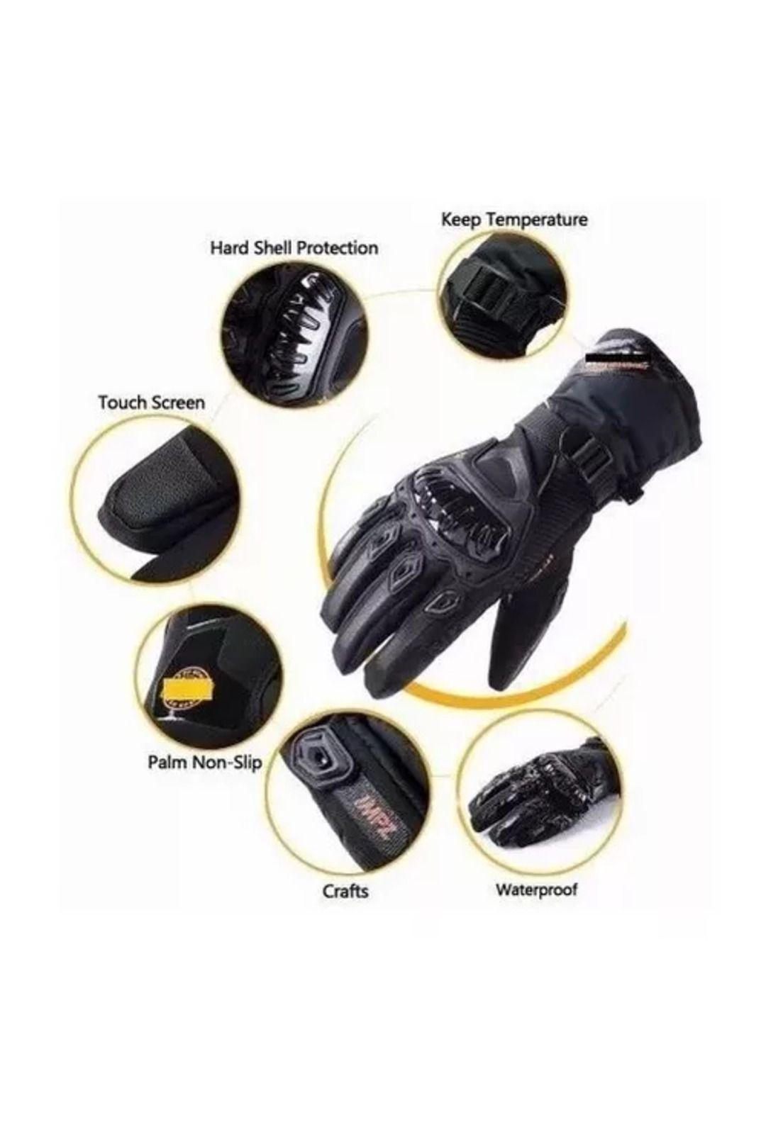 Guantes Suomy invierno impermeable para motociclista térmico, talla L-6