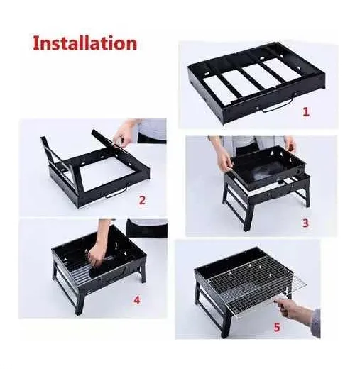 Parrilla Negra Chico Móvil 44x30cm-4