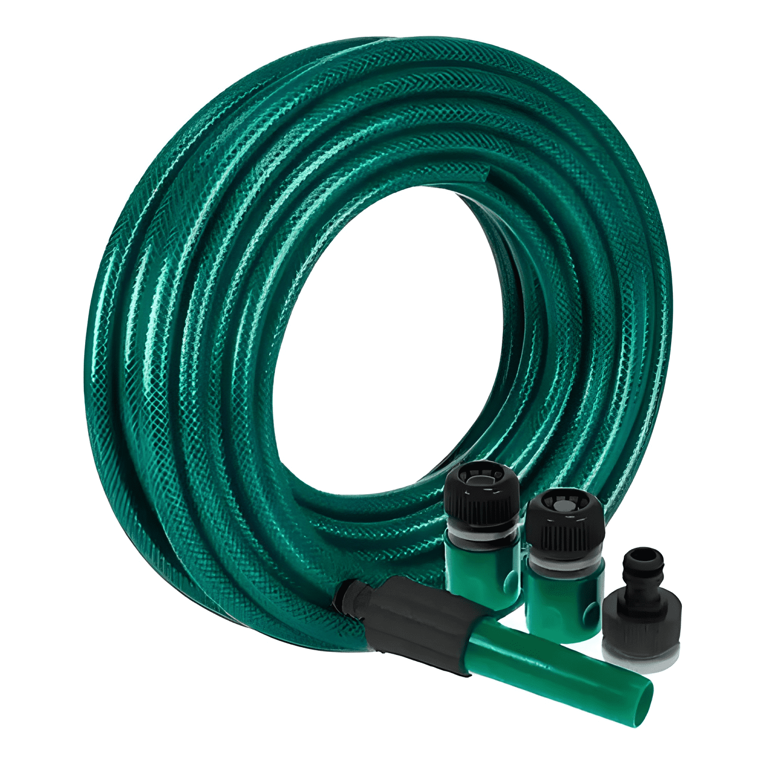Manguera PVC jardin malla reforzada 1/2 10 metros Verde-0