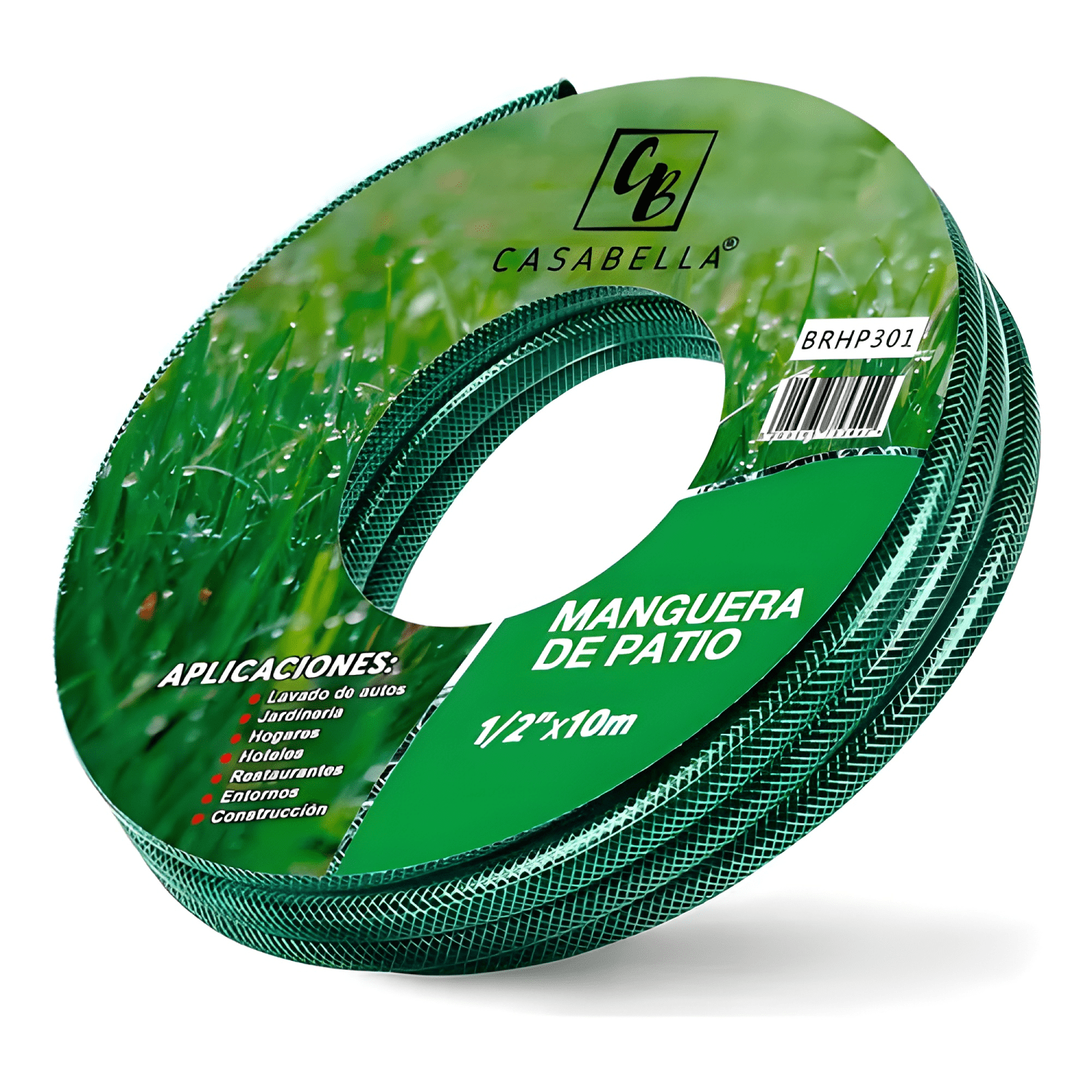 Manguera PVC jardin malla reforzada 1/2 10 metros Verde-1