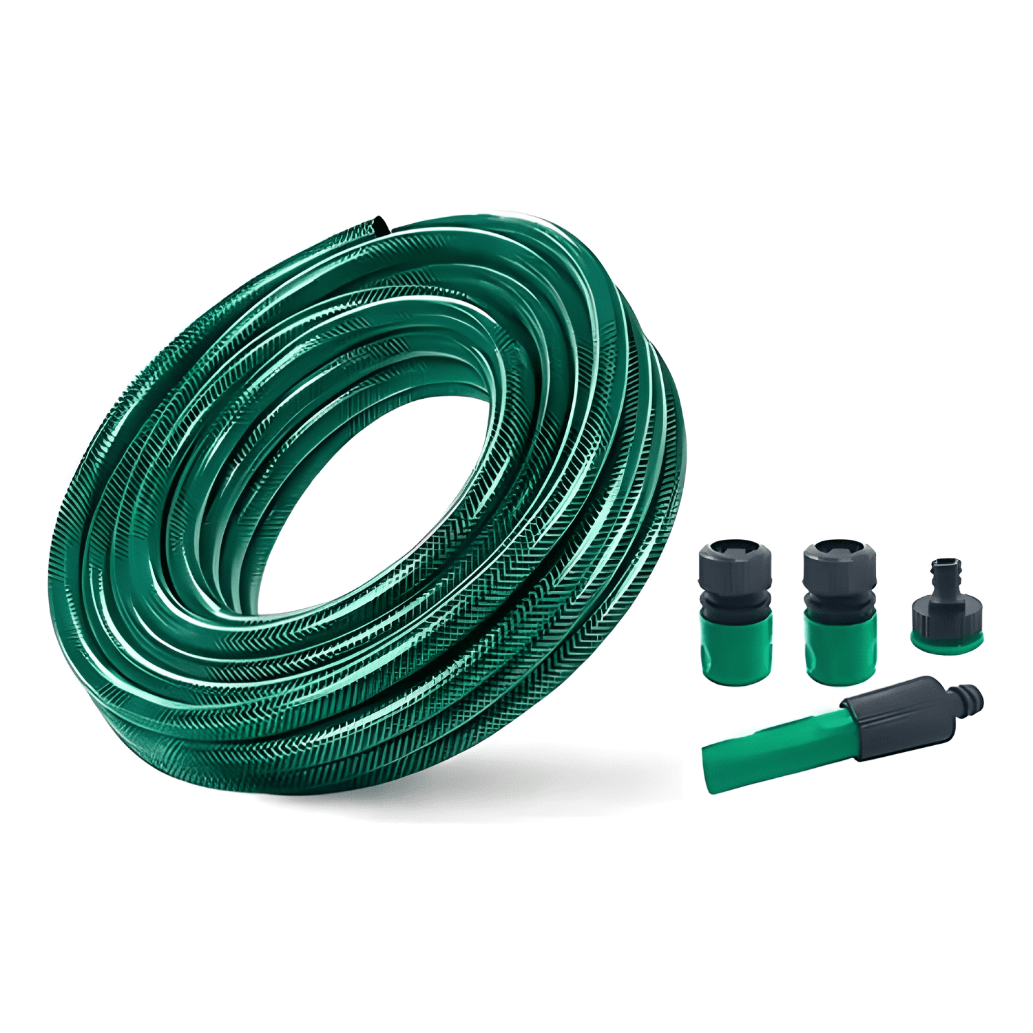 Manguera PVC jardin malla reforzada 1/2 10 metros Verde-4