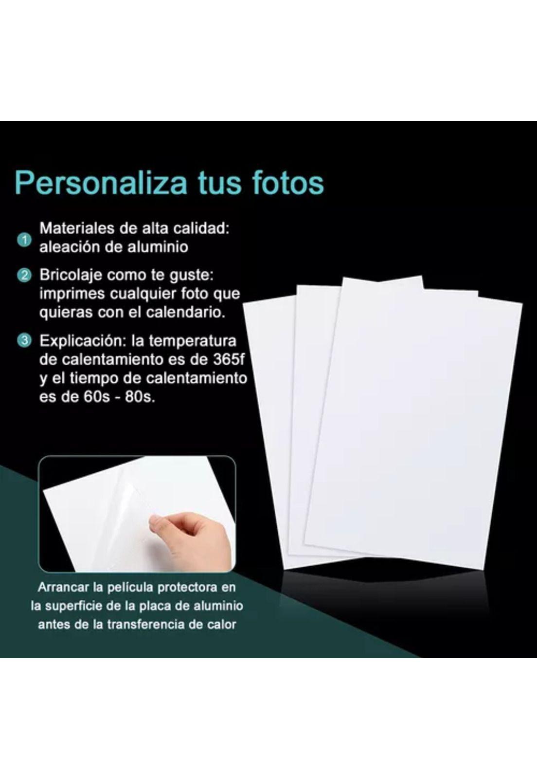 Pack de 10 placas metálicas sublimables, color blanco, 20x30 cm-4