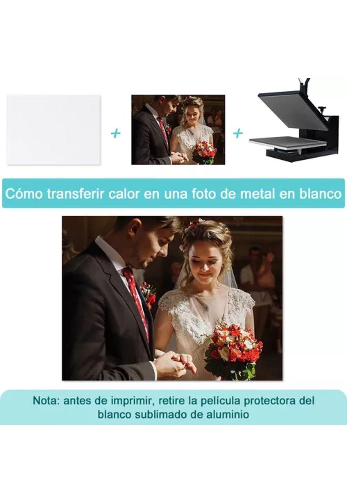 Pack de 10 placas metálicas sublimables, color blanco, 20x30 cm-6