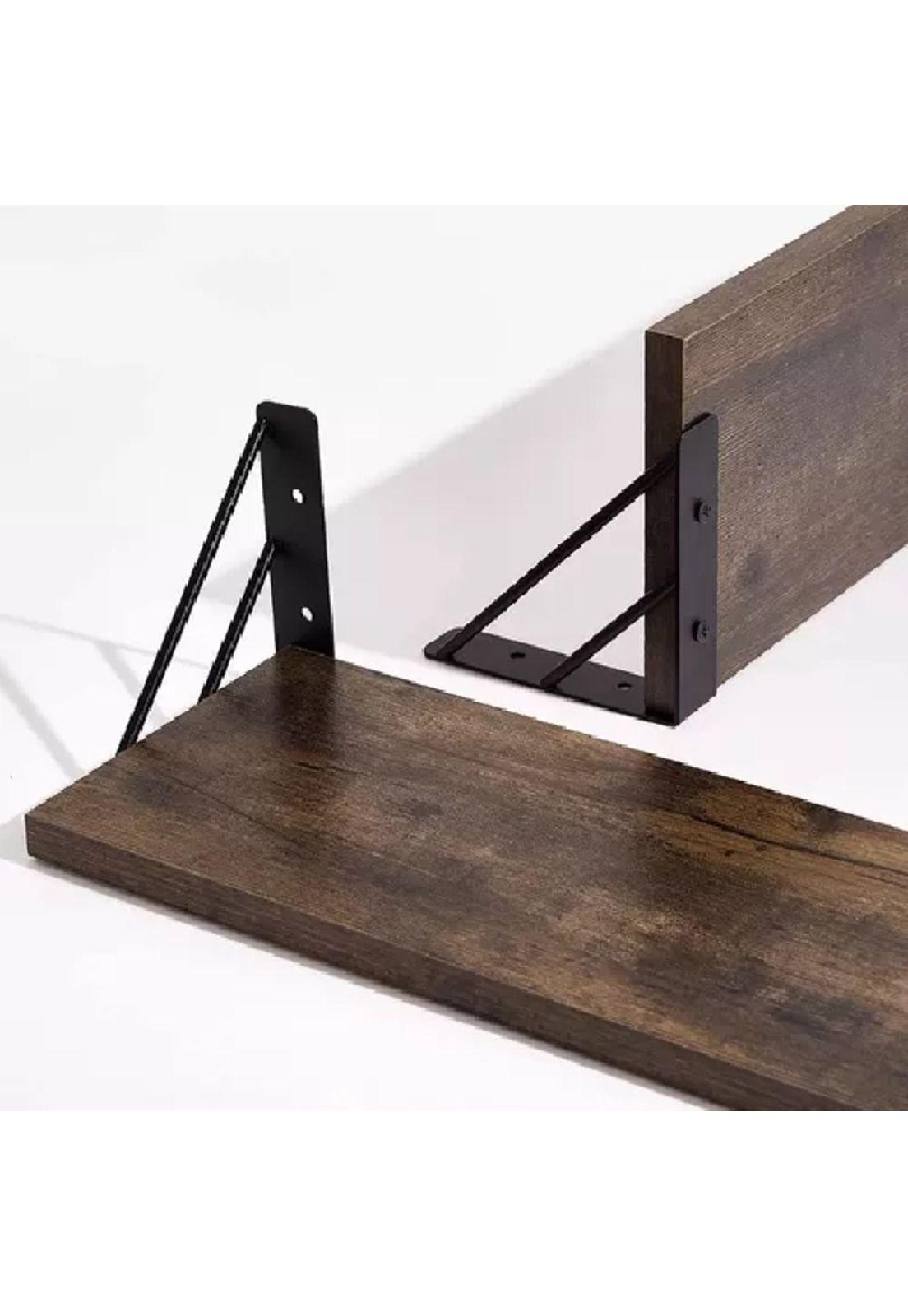 Repisas Flotantes de Madera Multipropósito Kit 3 Rústico-2