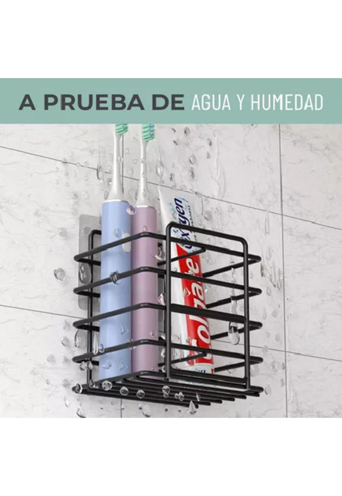 Organizador de ducha repisa baño jabonera set 4 inoxidable Casatua negro-3