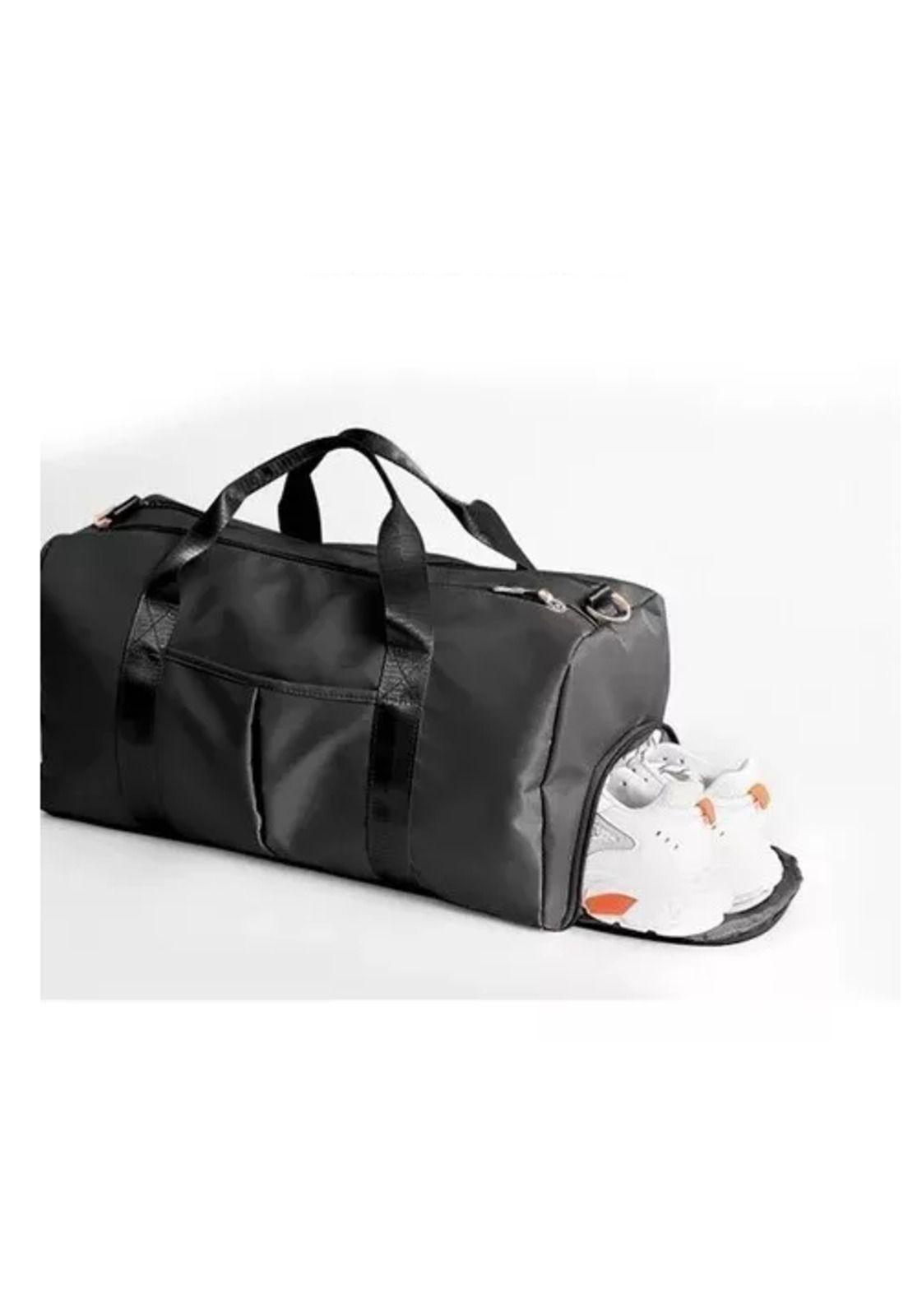 Bolsa de gran capacidad para viajes y deportes, color negro-5