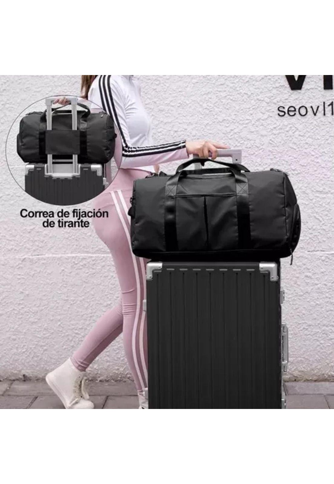 Bolsa de gran capacidad para viajes y deportes, color negro-6