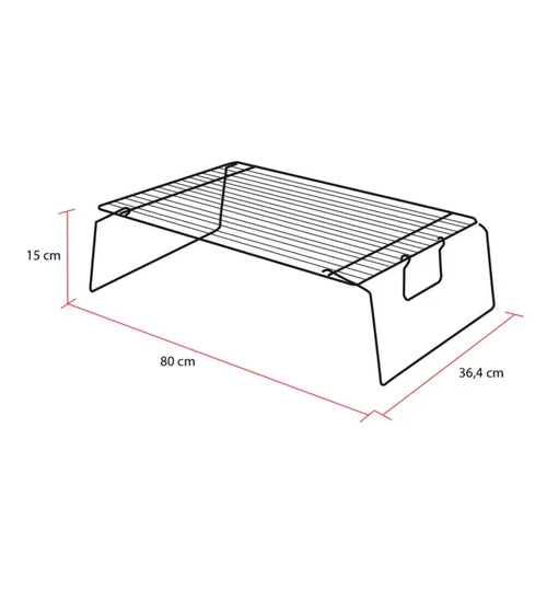 Parrilla Camping Plegable Grande Grilltech Asado Paseo Color Gris-2
