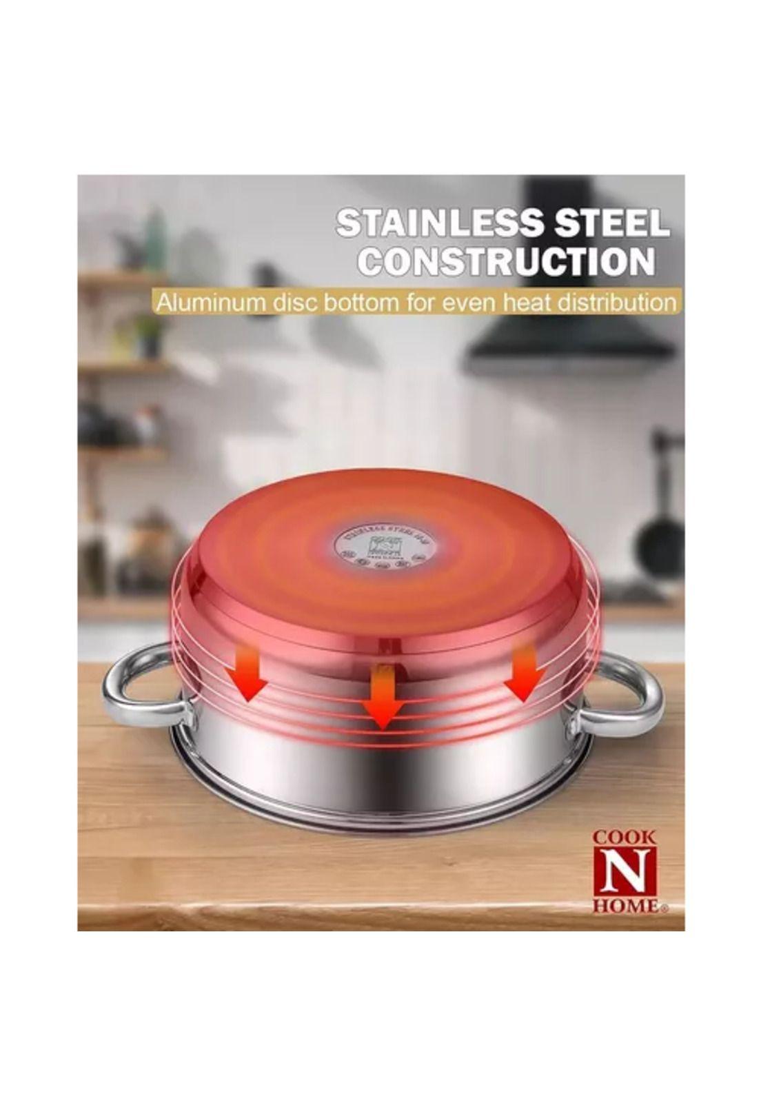 Set de 12 piezas de batería de cocina dorado, acero inoxidable-5