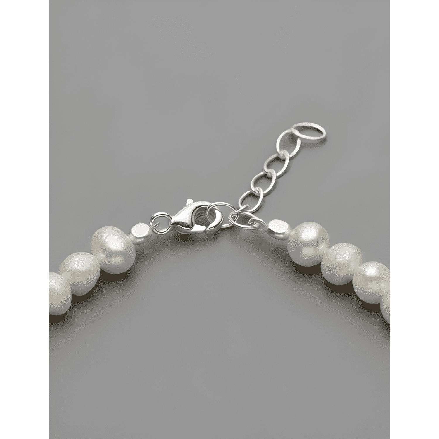 Pulsera plata 925 mano de fátima perlas de rio natural mujer-2