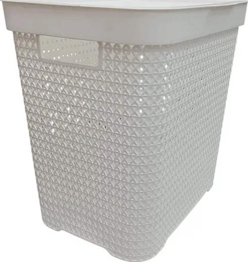 Canasto ropa organizador con tapa rectangular-0
