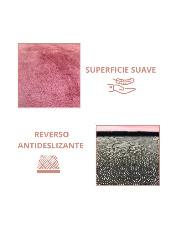 Alfombra peluda para bajada de Cama color Blanco-2
