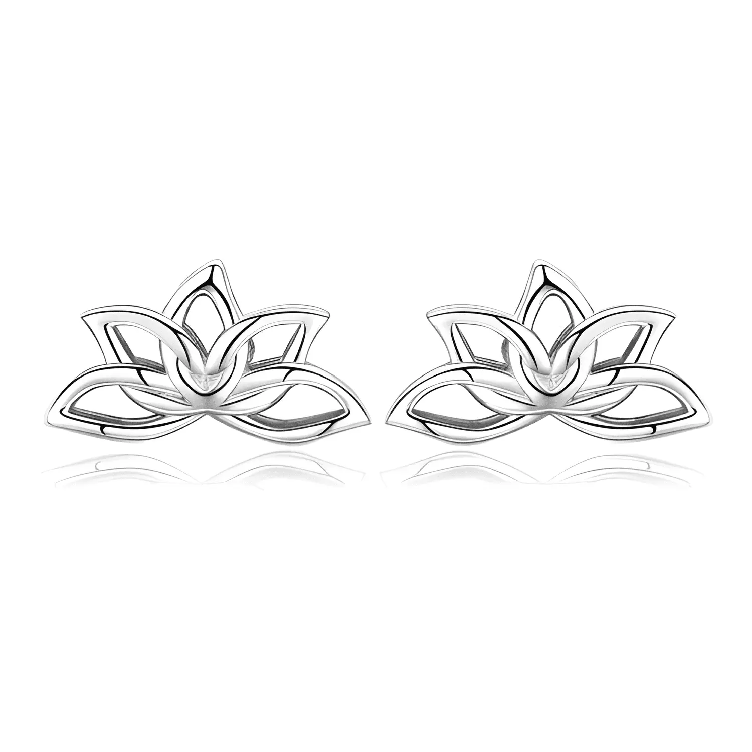 Aros Plata 925 Flor De Loto-0