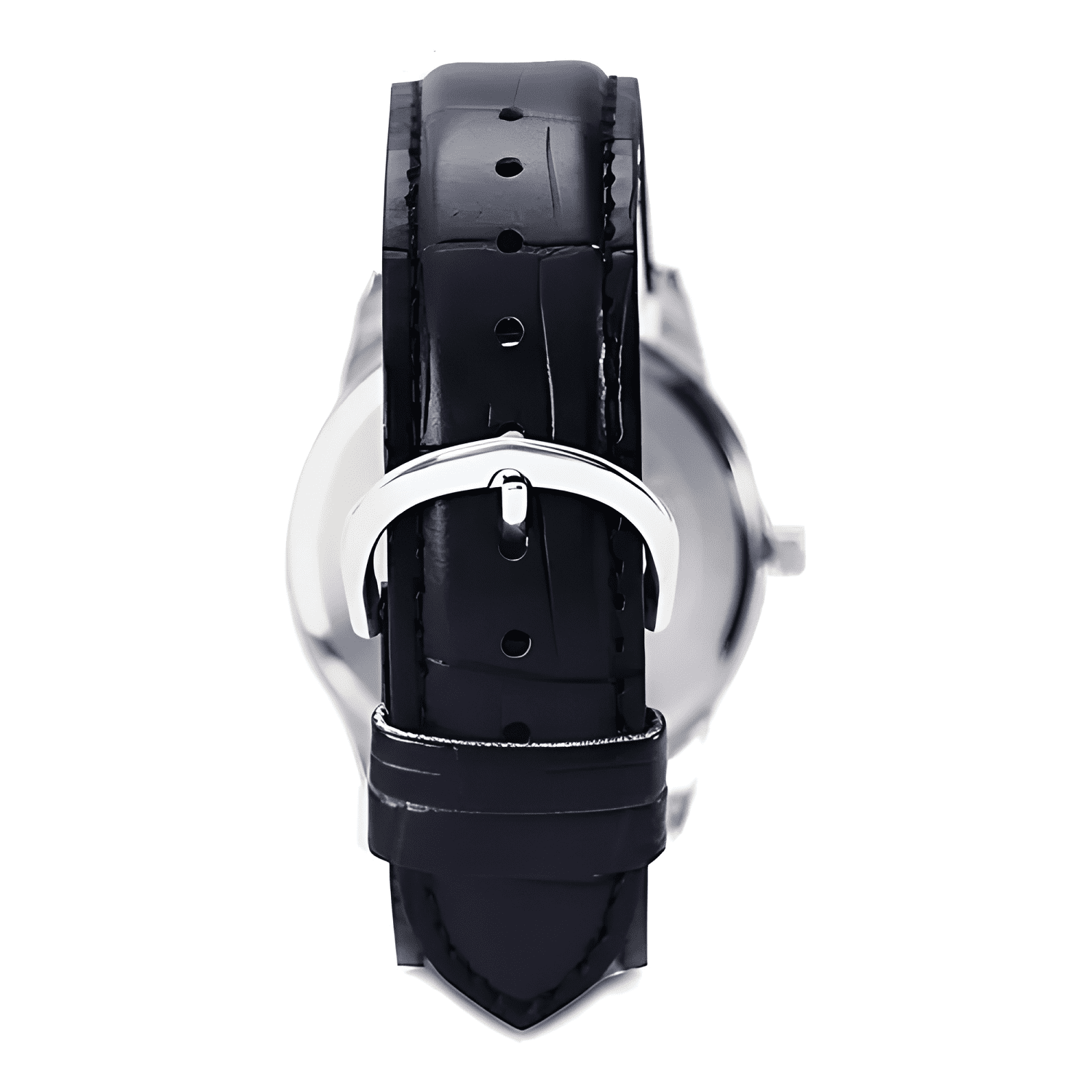 Reloj pulsera casio mtp-v001l-1bu con correa de cuero Negro-3