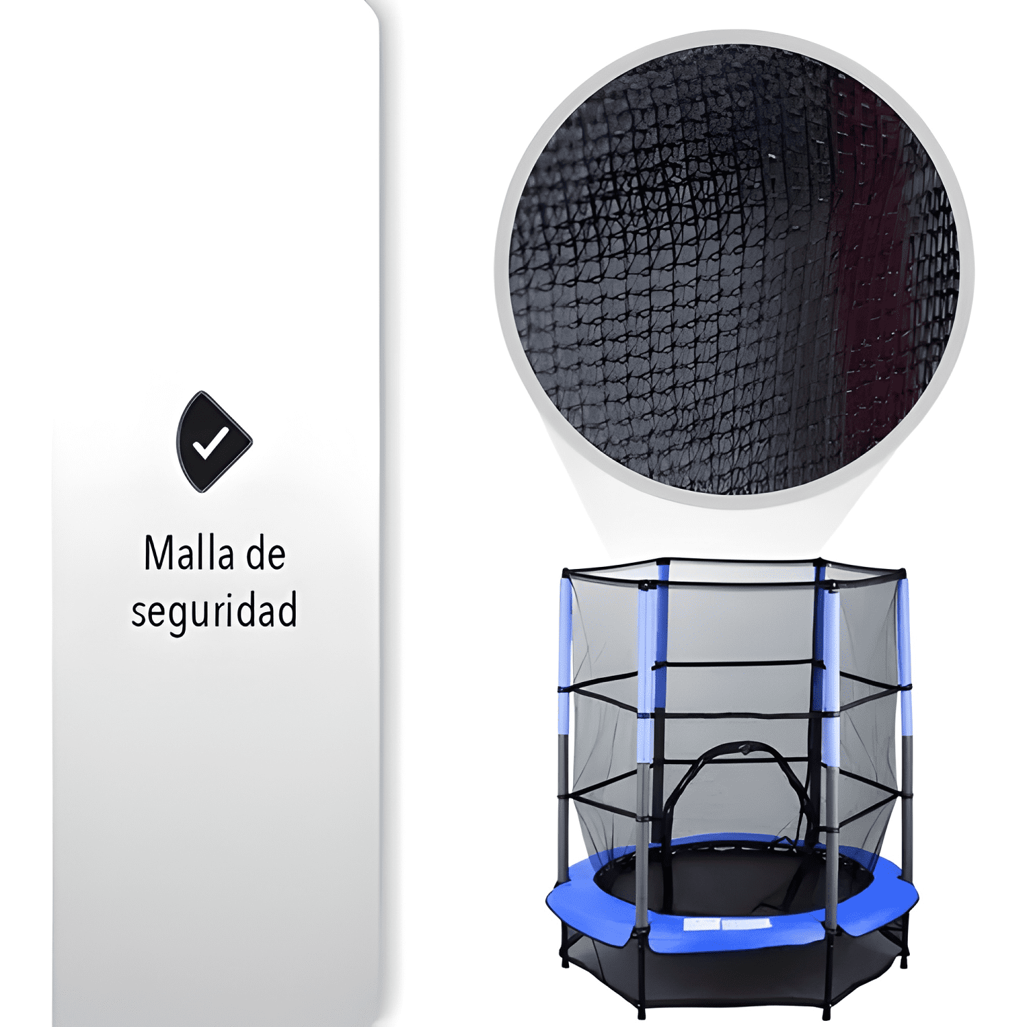 Cama elástica saltarina para niños 1,4 m azul y plateado-1