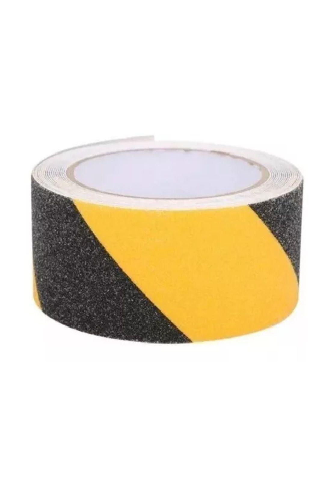 Cinta de seguridad antideslizante para piso escalera amarillo-negro-0