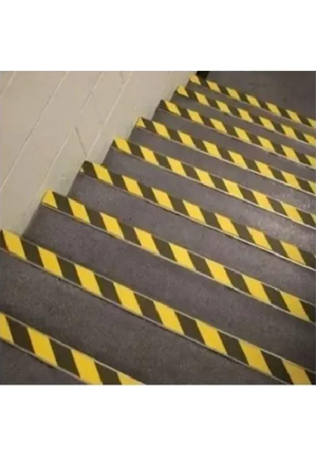 Cinta de seguridad antideslizante para piso escalera amarillo-negro-1