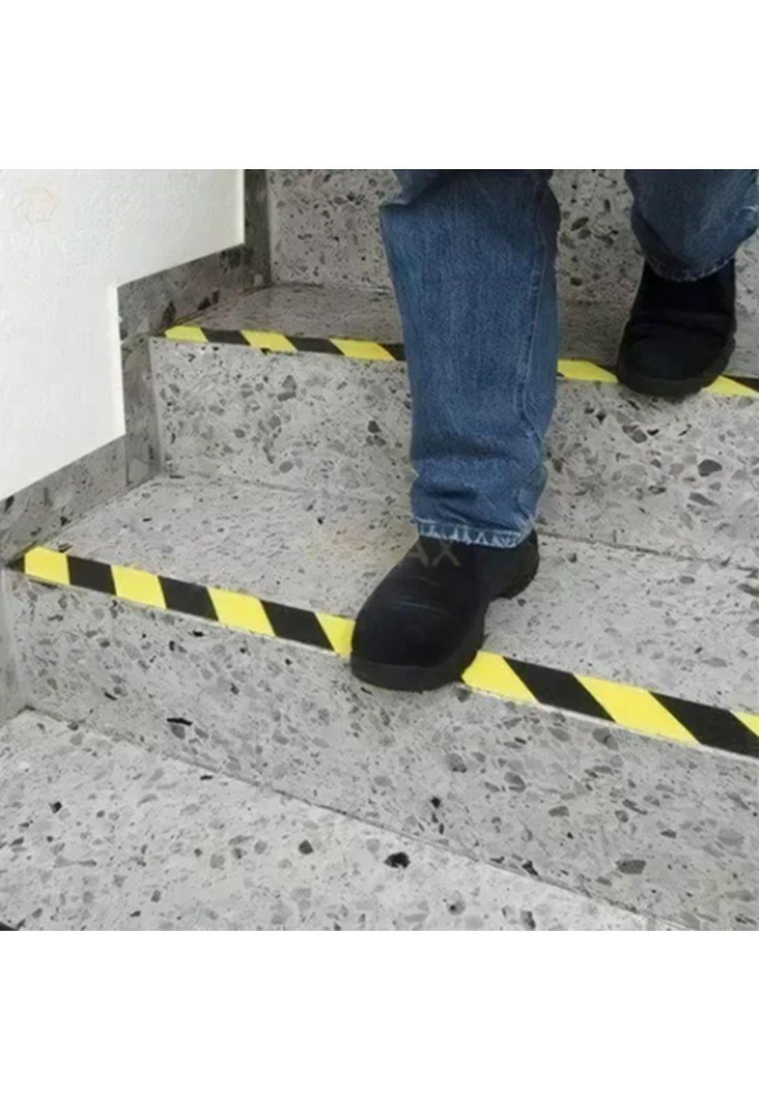 Cinta de seguridad antideslizante para piso escalera amarillo-negro-2