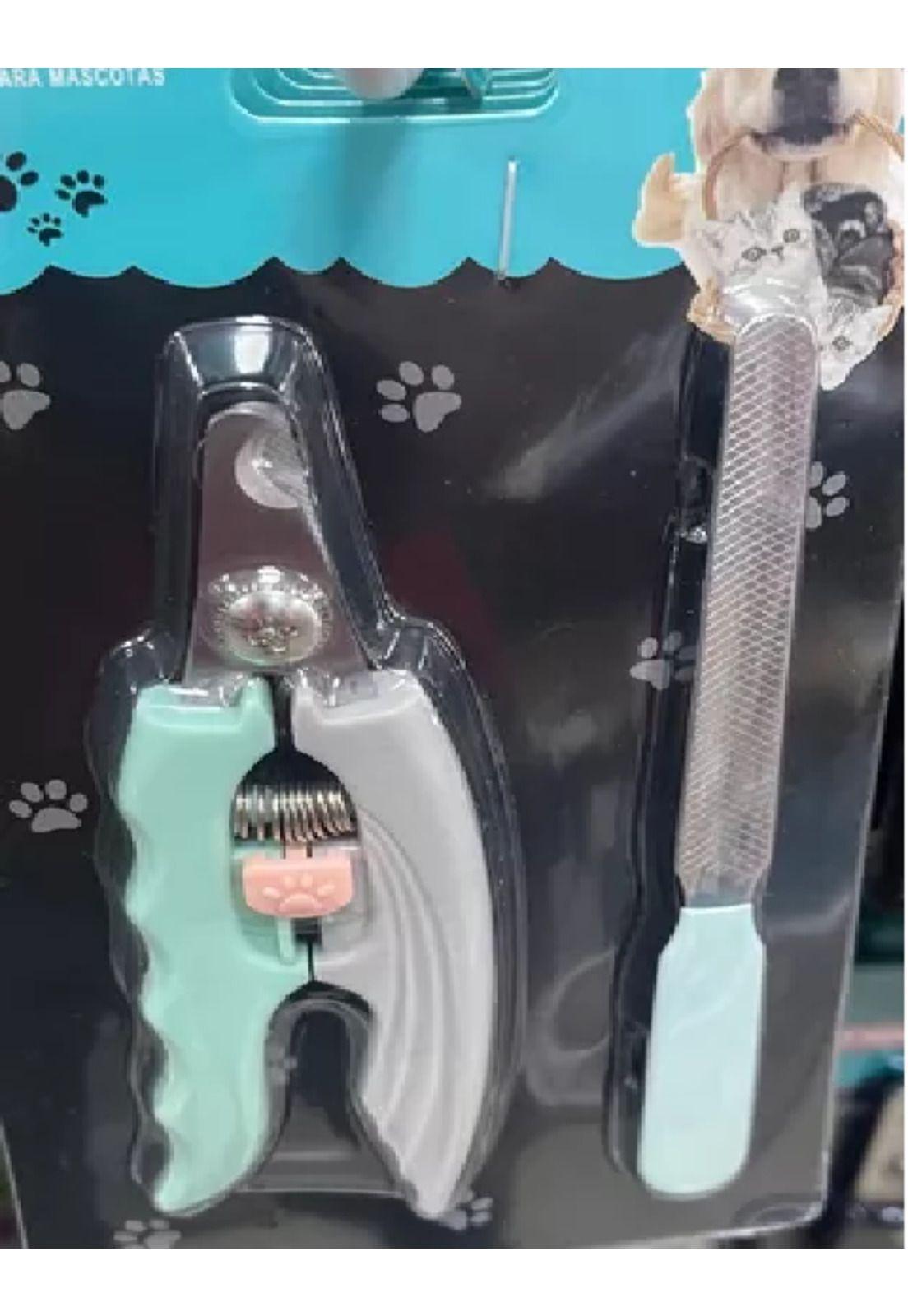 Corta uñas para perros gatos alicate con lima negro-2