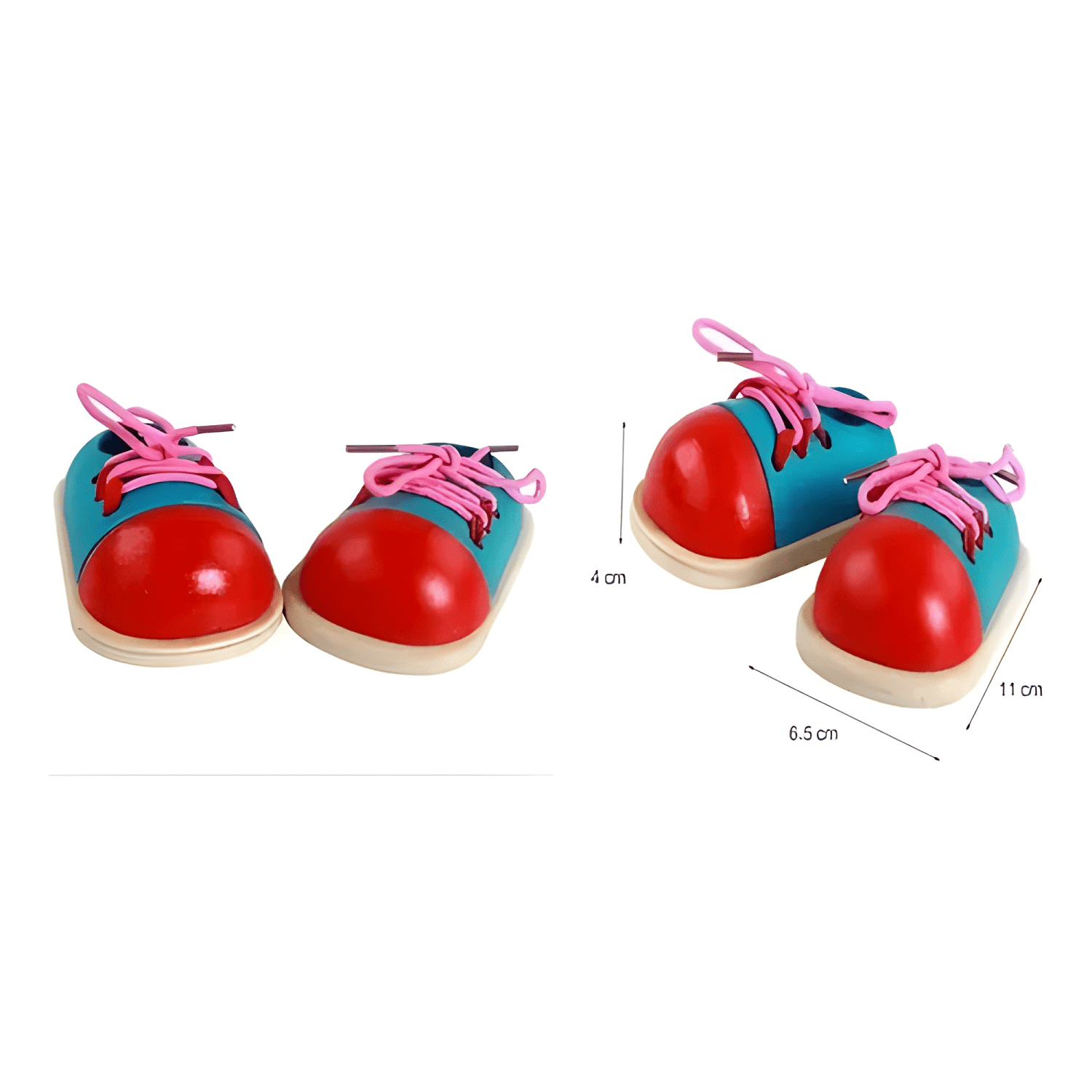 Juego didáctico motricidad fina zapatos enhebrar para niños-3
