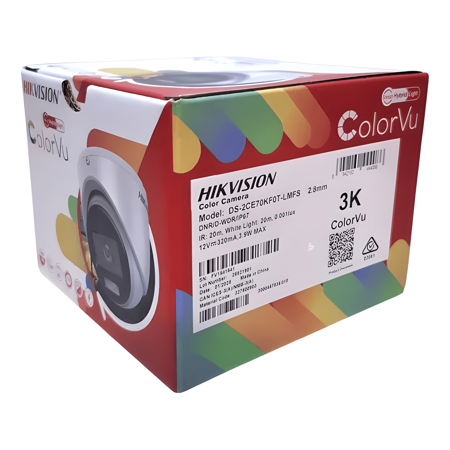 Camara Domo 5mp 3k C/audio Colorvu 20m Ds-2ce70kf0t-lmfs-2