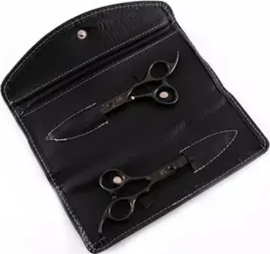 Set tijeras filo navaja + esculpidora color negro-1