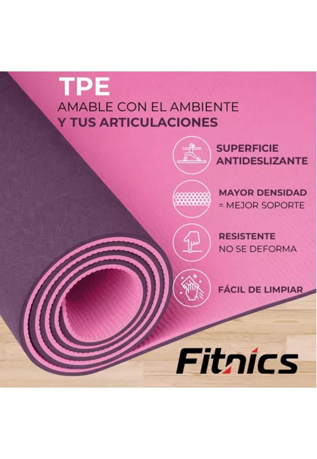 Mat de yoga, 10 mm, extra grueso, largo, color negro-2