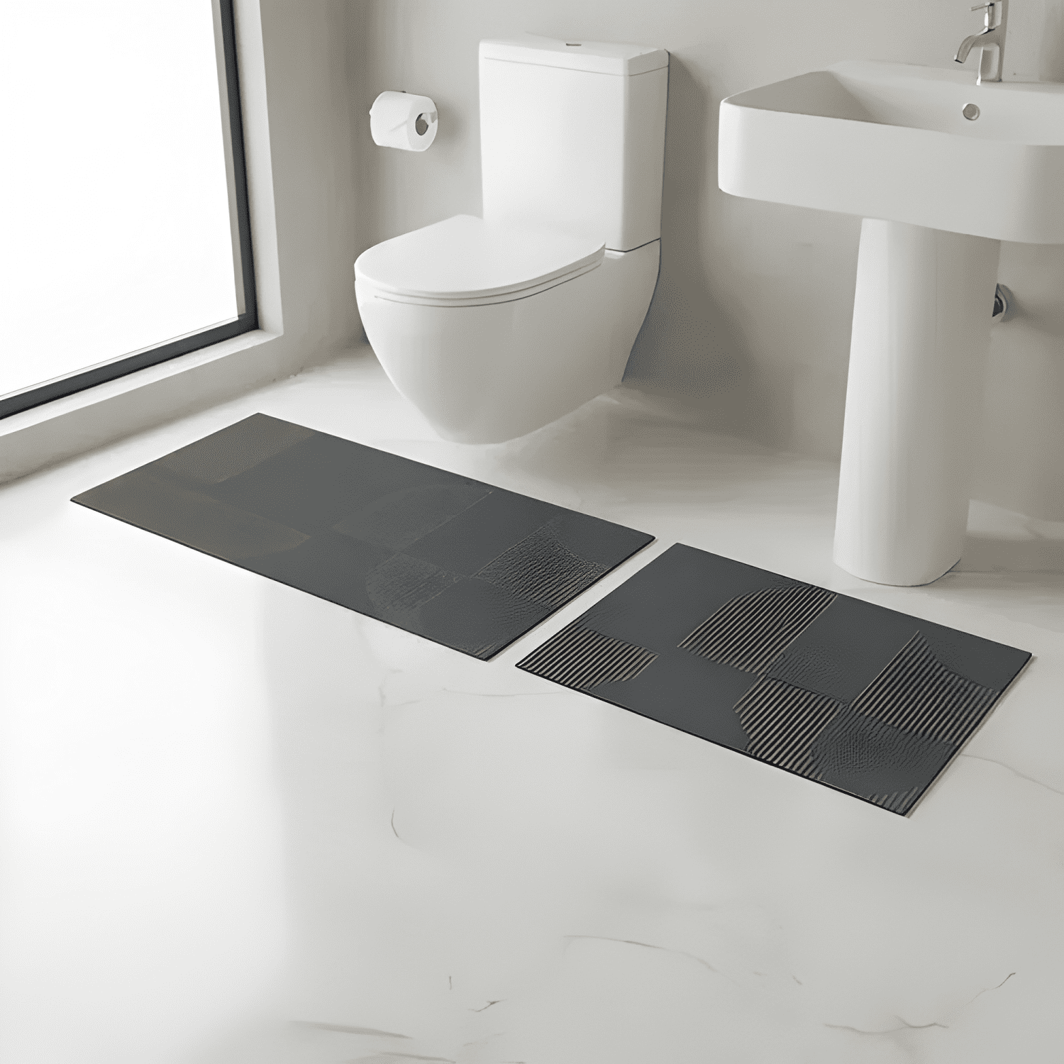 Juego 2 Alfombra De Cocina Piso Entrada Baño Antideslizante-0