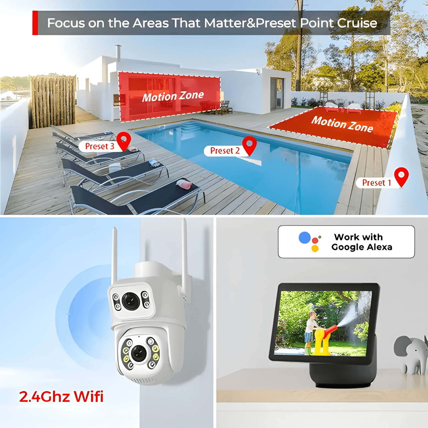 Cámara de Seguridad ANBERX A8BQ Wireless con Blanco-3