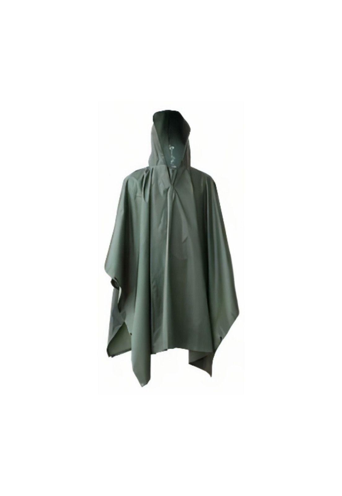 Poncho Impermeable Militar, Poncho para Lluvia, Capa Lluvia Color Verde-2