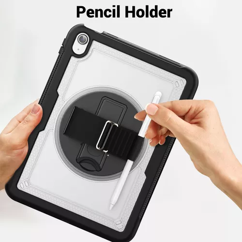 Mica y funda para iPad 10 generación 109 A2696A2757 correa negra-4