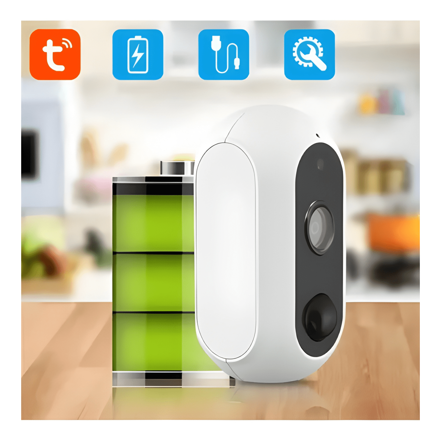 Camara Ip Inalambrica 3mp Recargable Wifi/k2-4