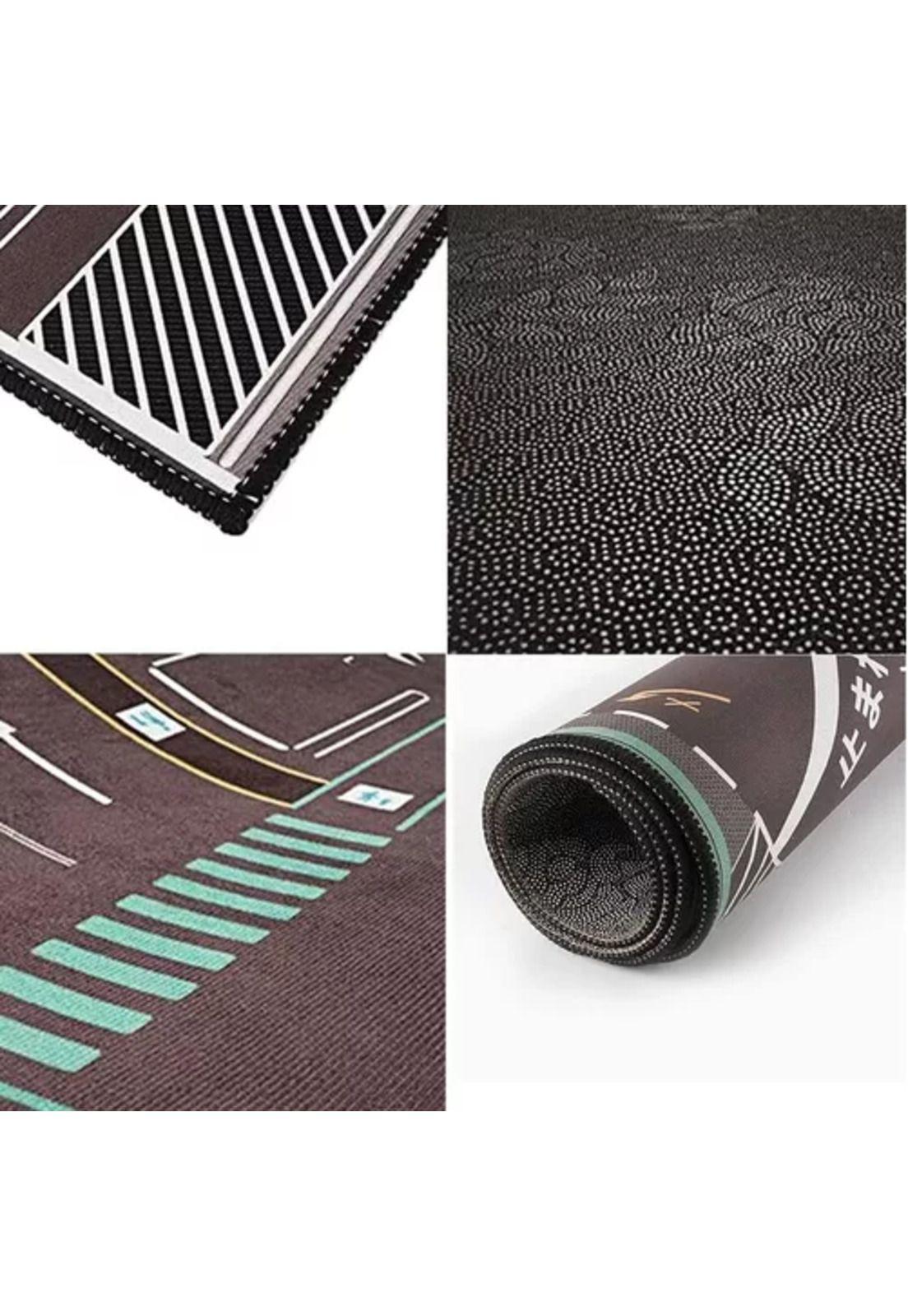 Alfombra pista de autos infantil, antigolpes, sensorial, 89x61 cm-2
