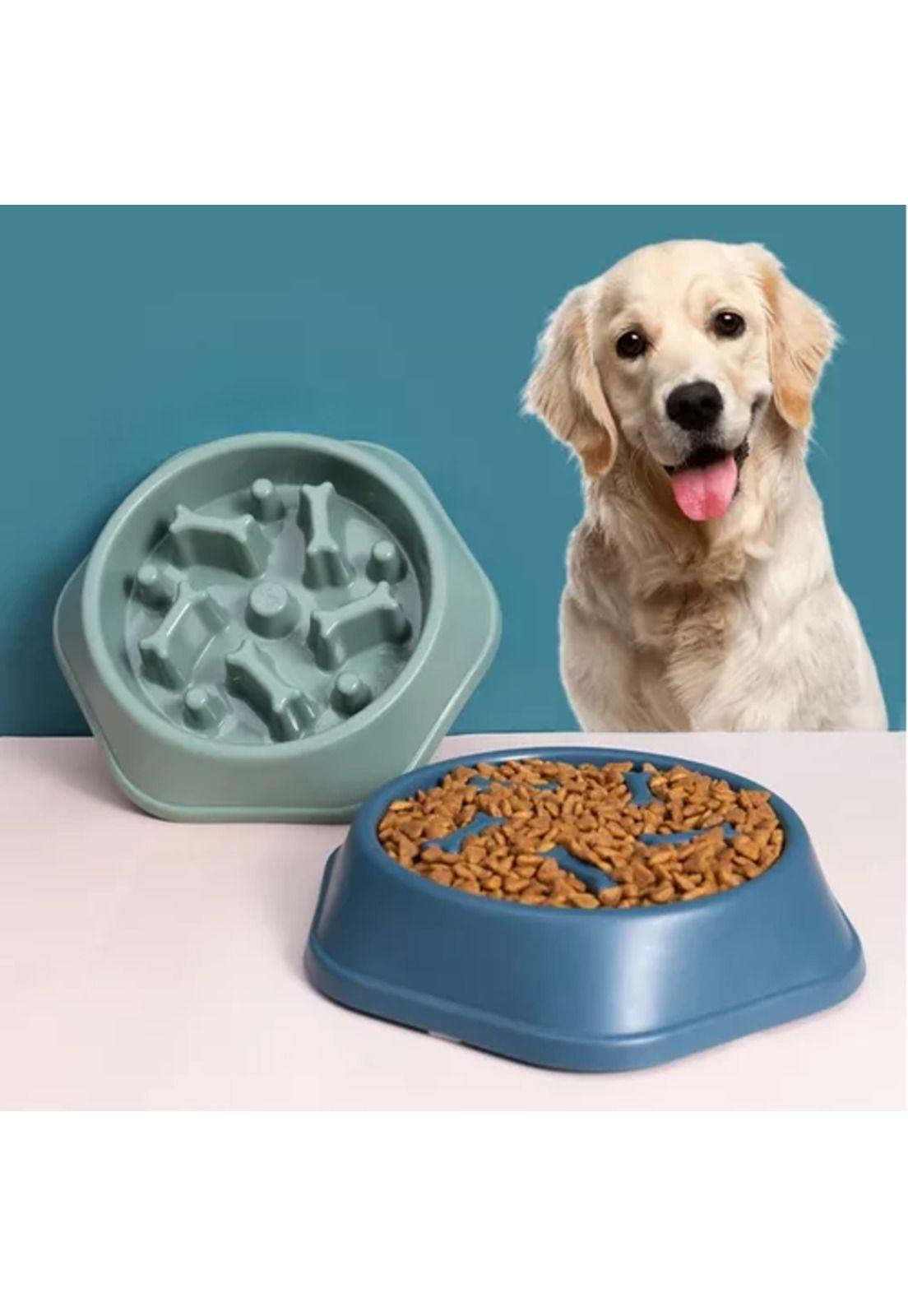 Plato de comida antiansiedad Per-Ros, color verde, para mascotas-3