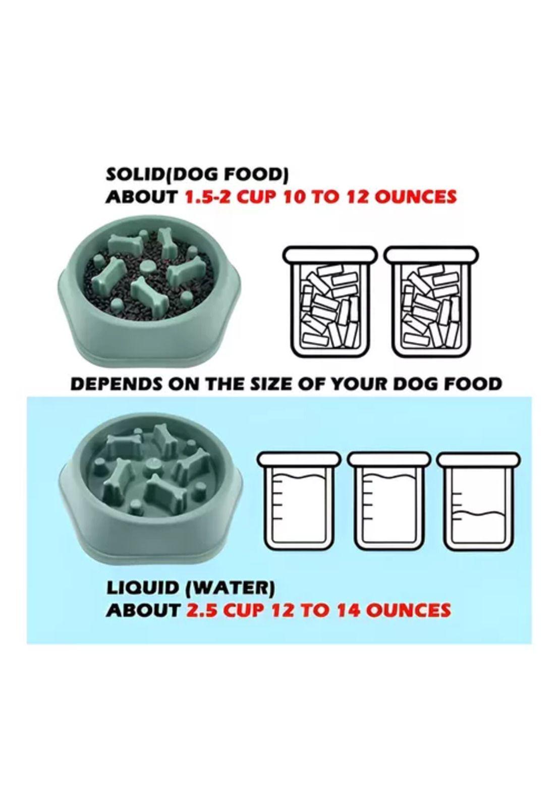 Plato de comida antiansiedad Per-Ros, color verde, para mascotas-4