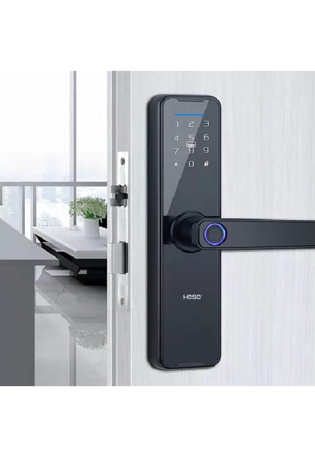 Cerradura Inteligente Digital Eléctrica Tuya App Con Wifi Negra-3
