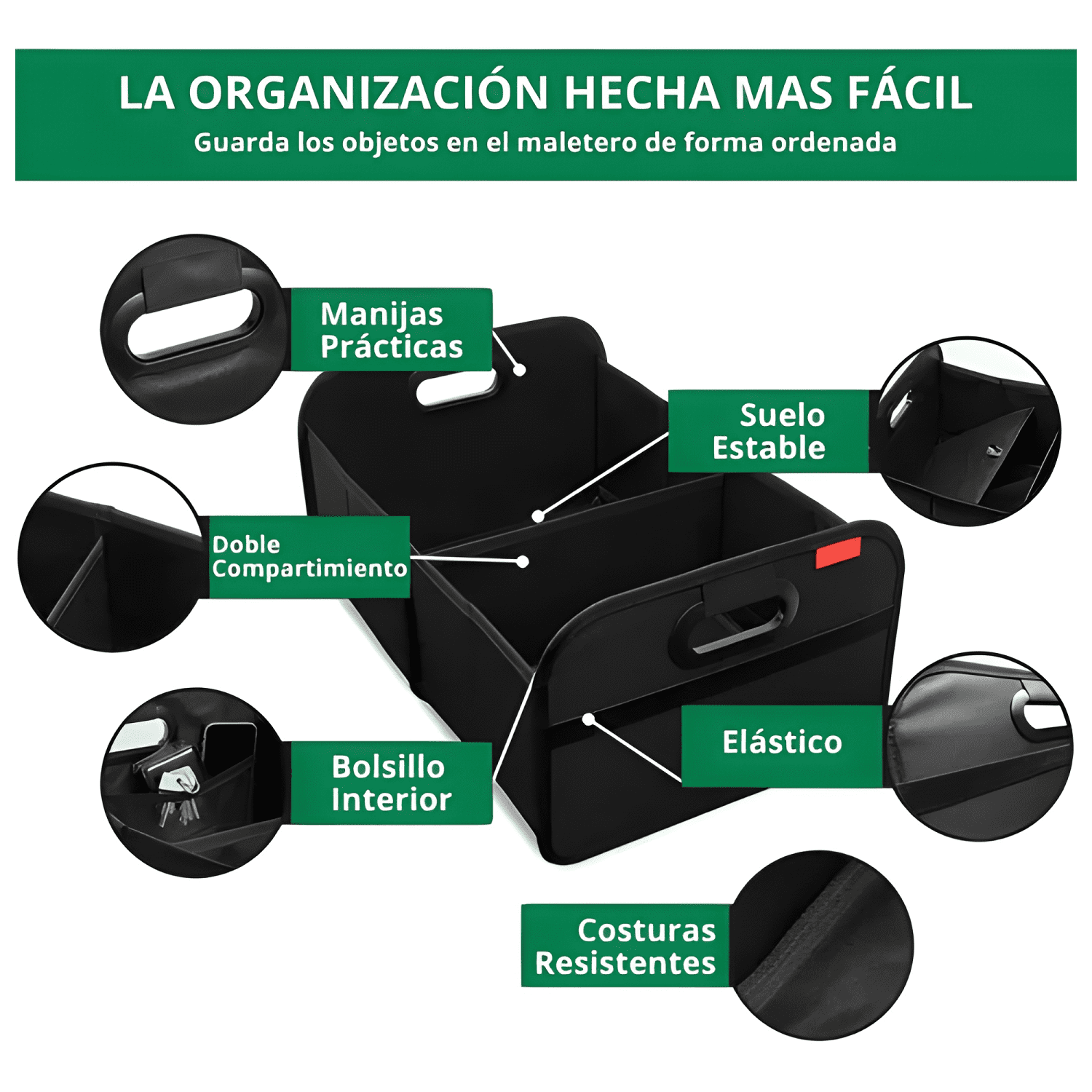 Caja Organizadora De Maleta Auto Bolso Maletero Plegabl #780-3