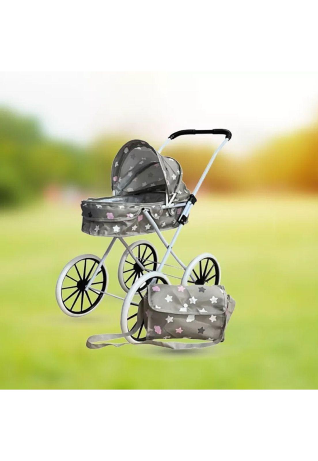 Coche muñecas bolso xl niñas juguete bebé gris-3
