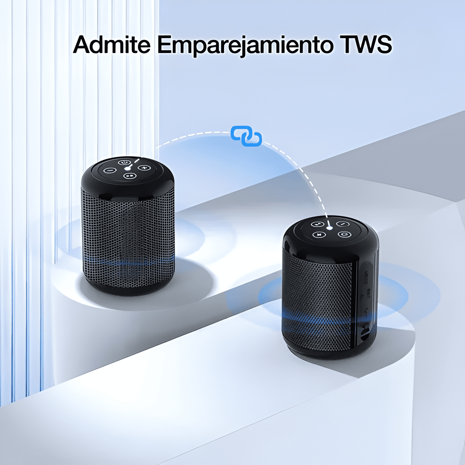 Parlante bluetooth portátil bass altavoz inalámbrico Negro-3