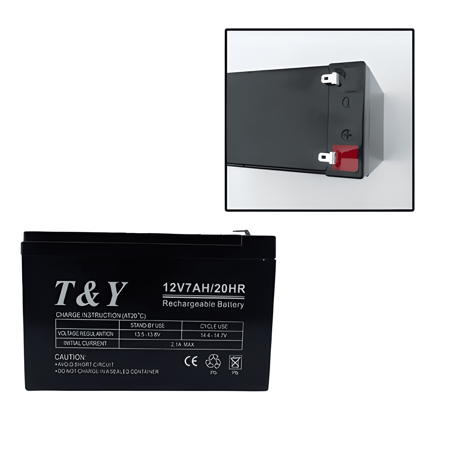 Bateria de 12 volt 7 amperes t&y-1