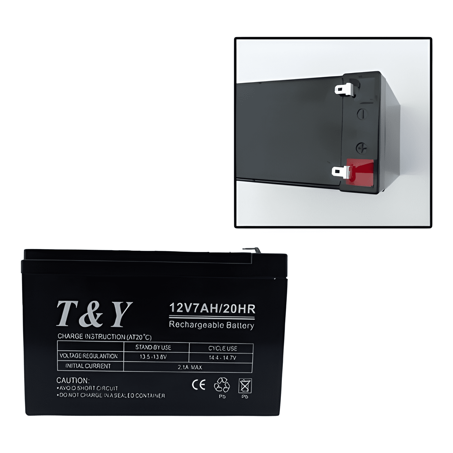 Bateria de 12 volt y 7 amperes t&y-1