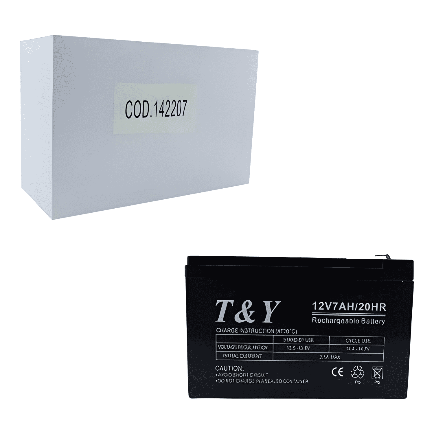 Bateria de 12 volt y 7 amperes t&y-2
