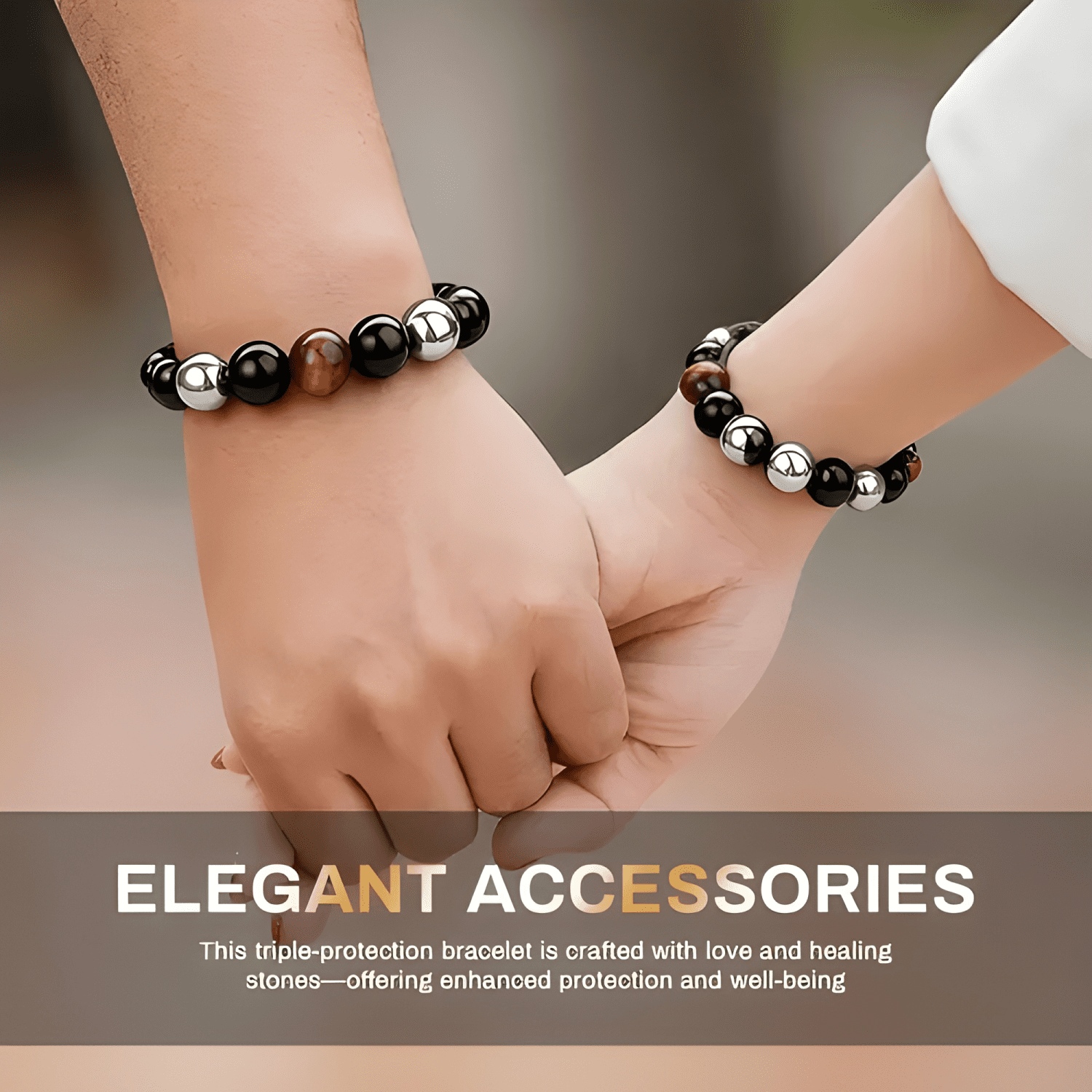 Pulsera triple proteccion hematita obsidian ojo tigre hombre-4