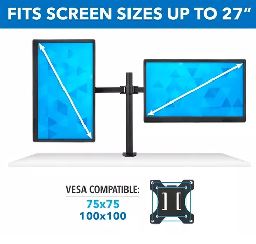 Soporte de mesa para monitor doble de 13 a 32 pulgadas-3