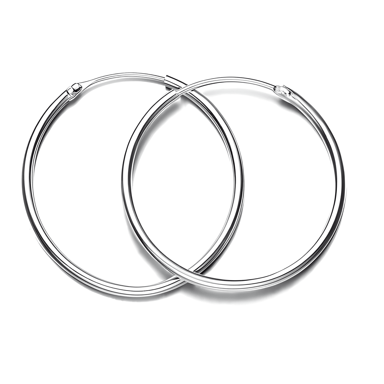 Aros De Plata 925 Argollas 35 Mm. Spr-0