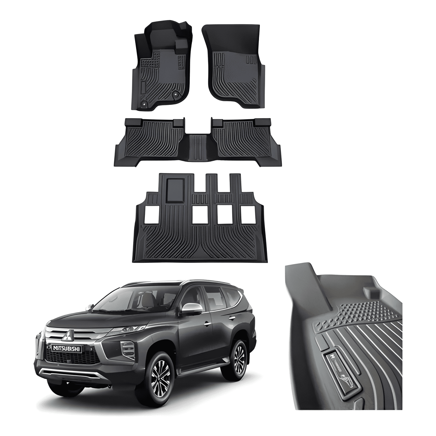 Piso Calce Perfecto Para Mitsubishi Montero Sport 2017-2025-0